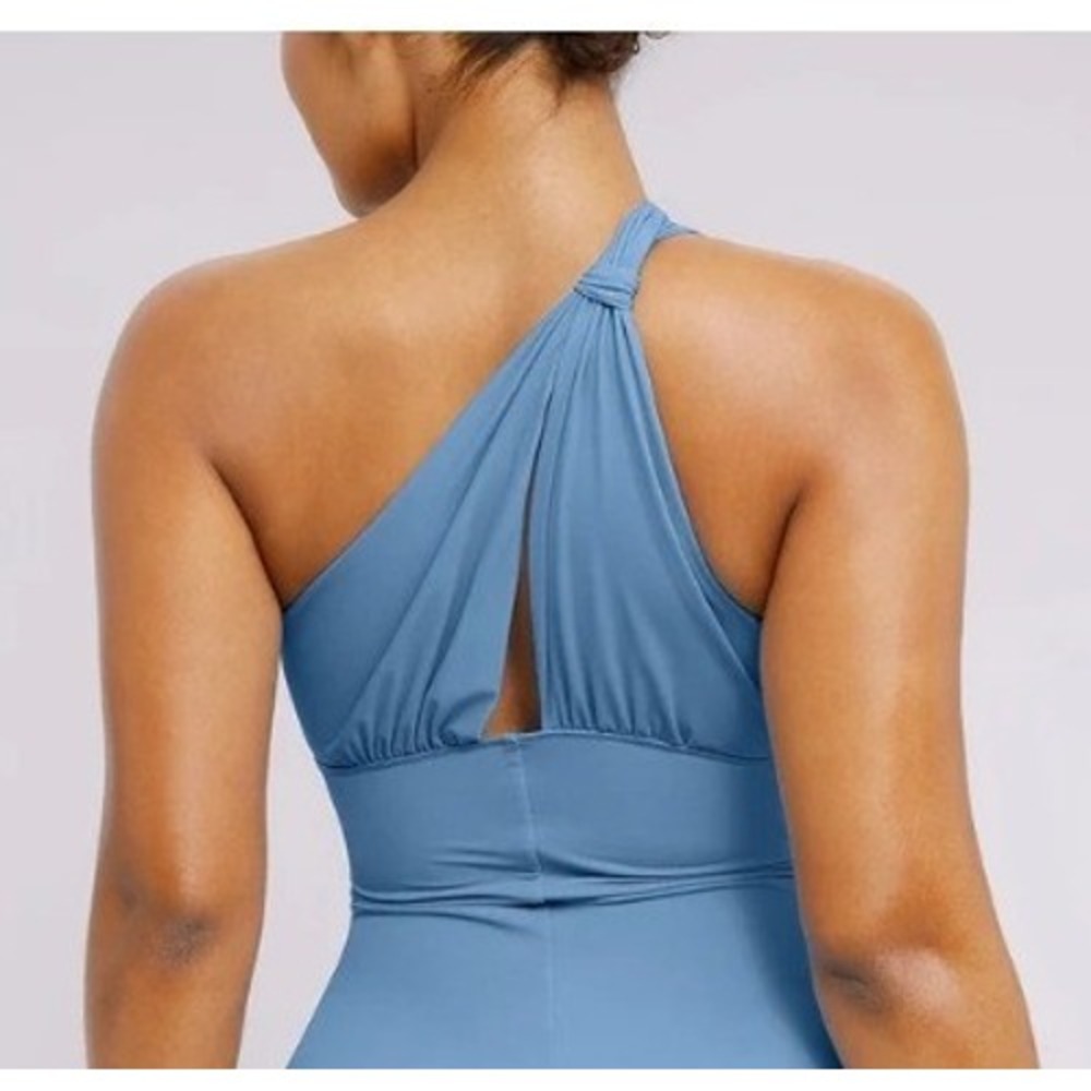 ShapeLLX Smart Sculpt Ruched Twist-Front Tummy Control Swimsuit Sky Blue XL EUC - Picture 13 of 13